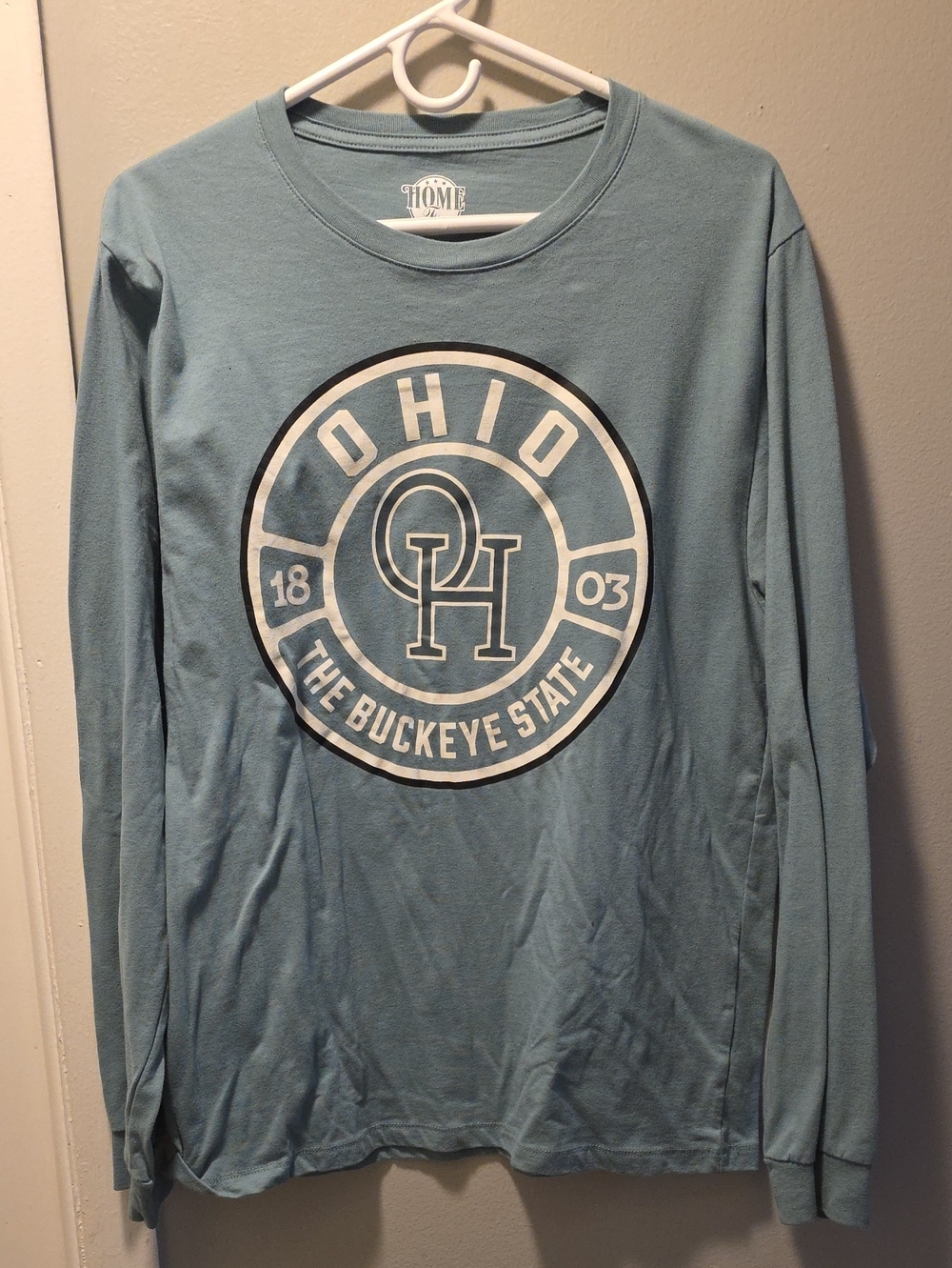 Home Free Light Blue Long Sleeve Graphic Tee - Ohio Buckeye State